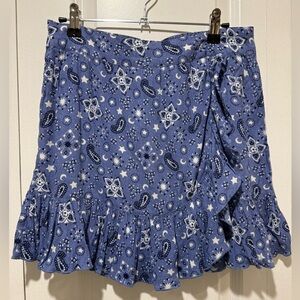 NWT Aerie Paisley Pattern Ruffle Flowy Mini Skirt Medium